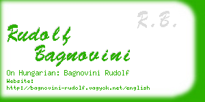 rudolf bagnovini business card